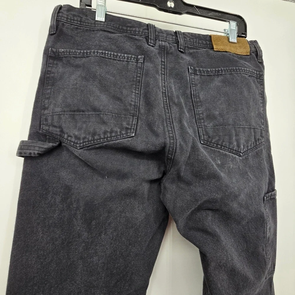 Todd Snyder Double Knee Pants Men 33x32 Black Flannel Lined Carpenter Workwear